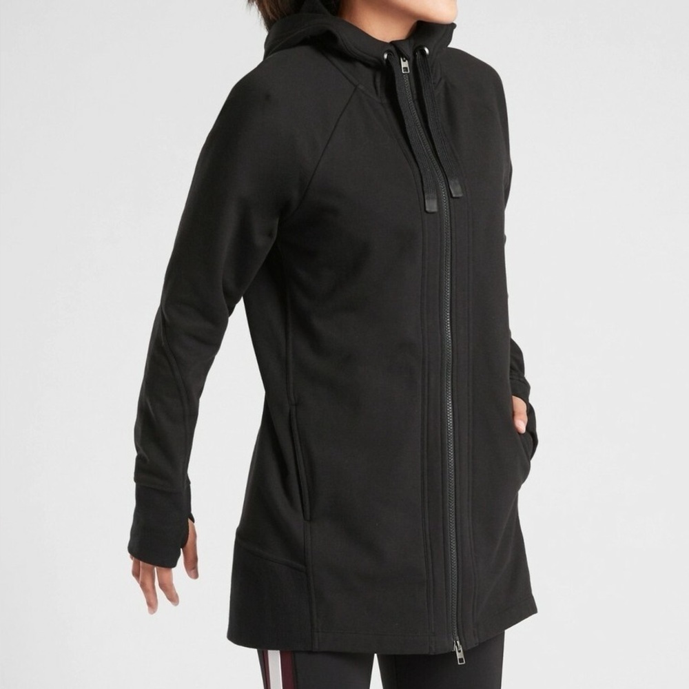 Athleta Triumph Jacket Women's Black Hooded Sweatshirt